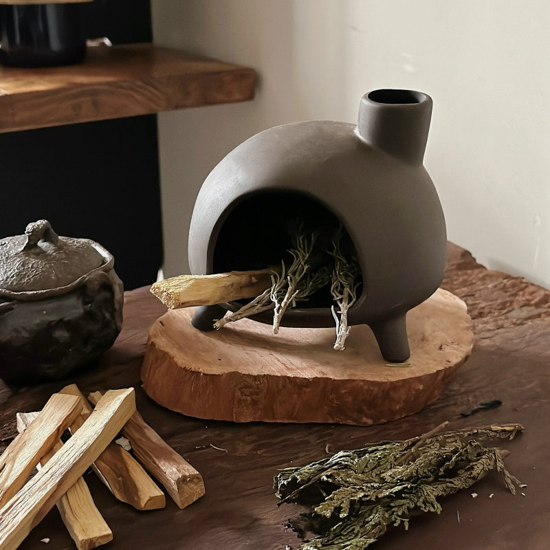 Ceramic Incense Holder & Ritual Burner - Earthly Dialogue