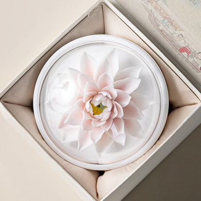 Heritage Porcelain Petal Incense Holder & Oil Diffuser - Peony