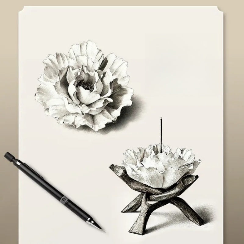 Heritage Porcelain Petal Incense Holder & Oil Diffuser - Blossoms
