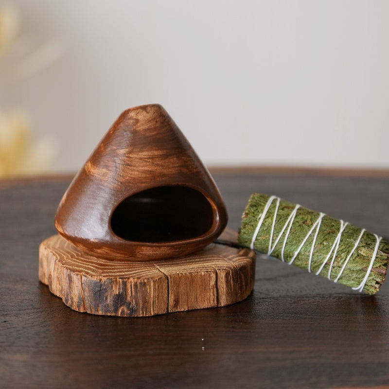 Ceramic Incense Holder & Ritual Burner - Mount Fuji