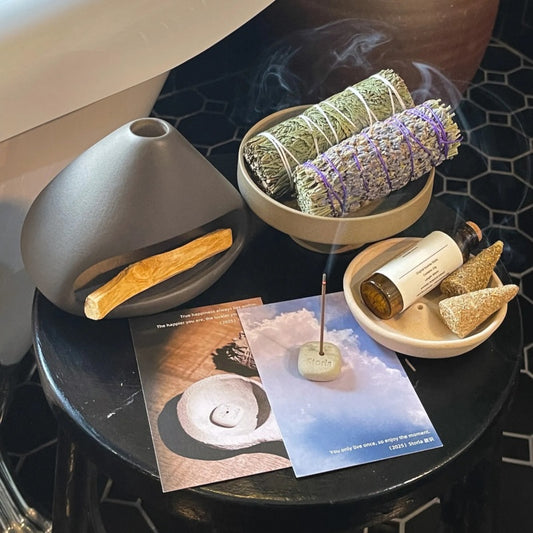 Ceramic Incense Holder & Ritual Burner - Wabi-Sabi Haven