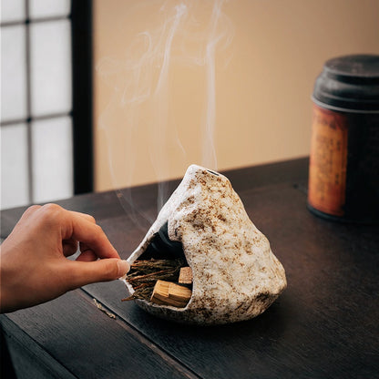 Ceramic Incense Holder & Ritual Burner - Volcano
