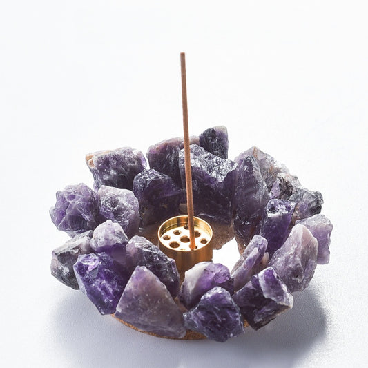 Raw Healing Crystal Incense Stick Holder