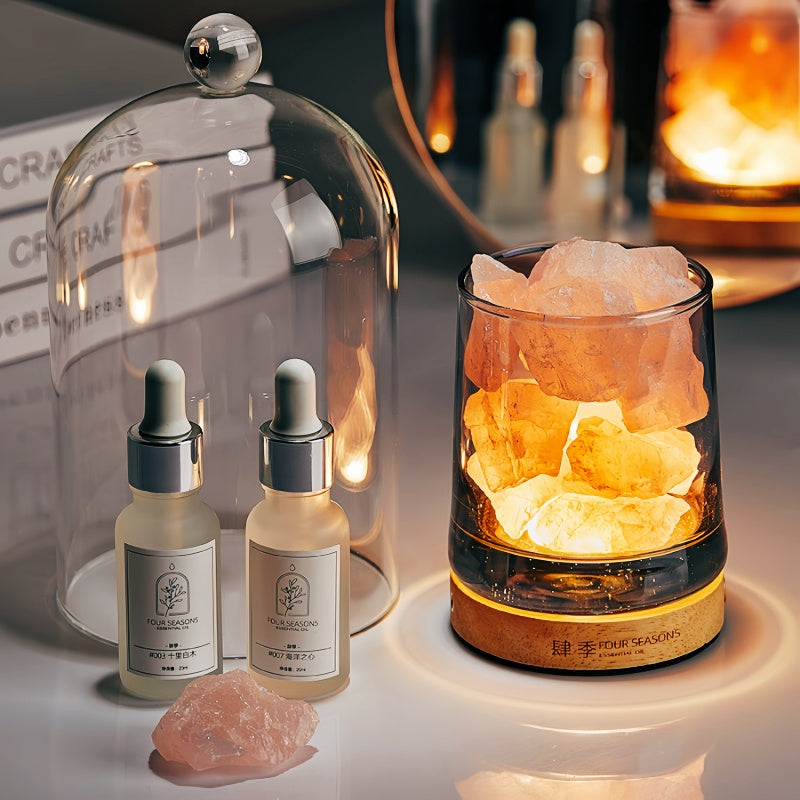 Raw Crystal Diffuser & Ambient Nightlight Set
