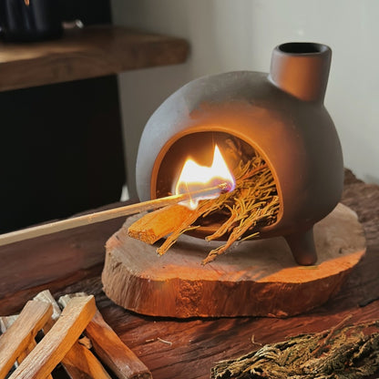 Ceramic Incense Holder & Ritual Burner - Earthly Dialogue