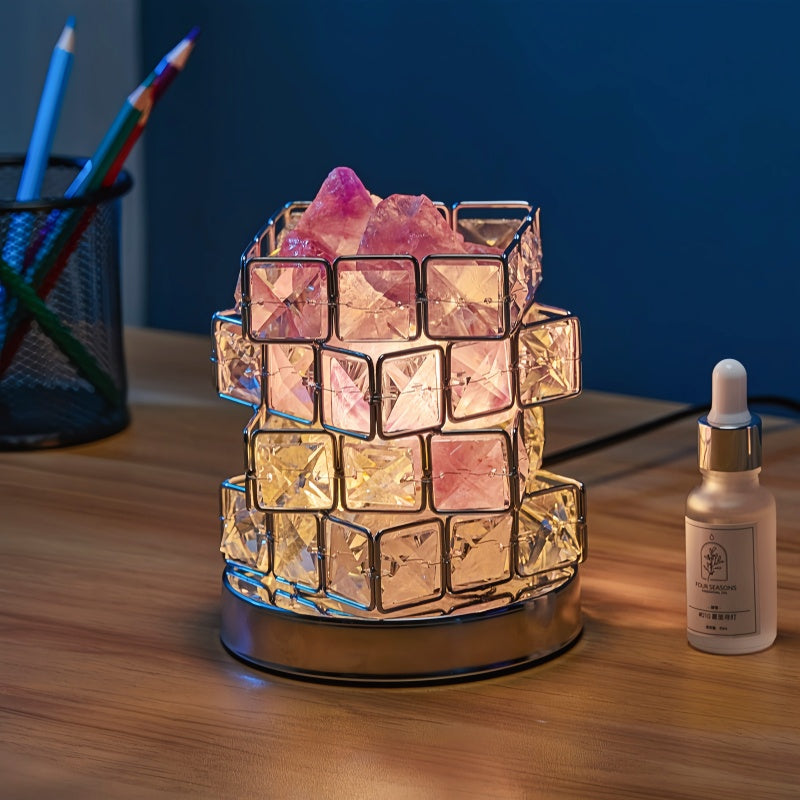 The Luminous Cube: Crystal Diffuser & Ambient Light Set