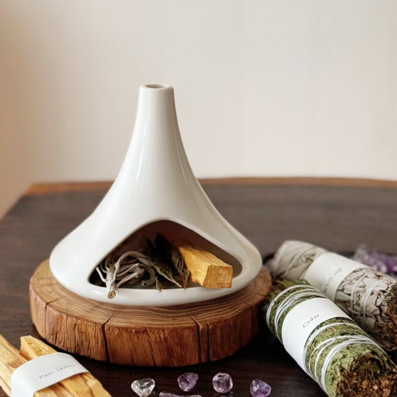 Ceramic Incense Holder & Ritual Burner - Invisible Peace