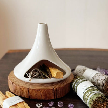 Ceramic Incense Holder & Ritual Burner - Invisible Peace