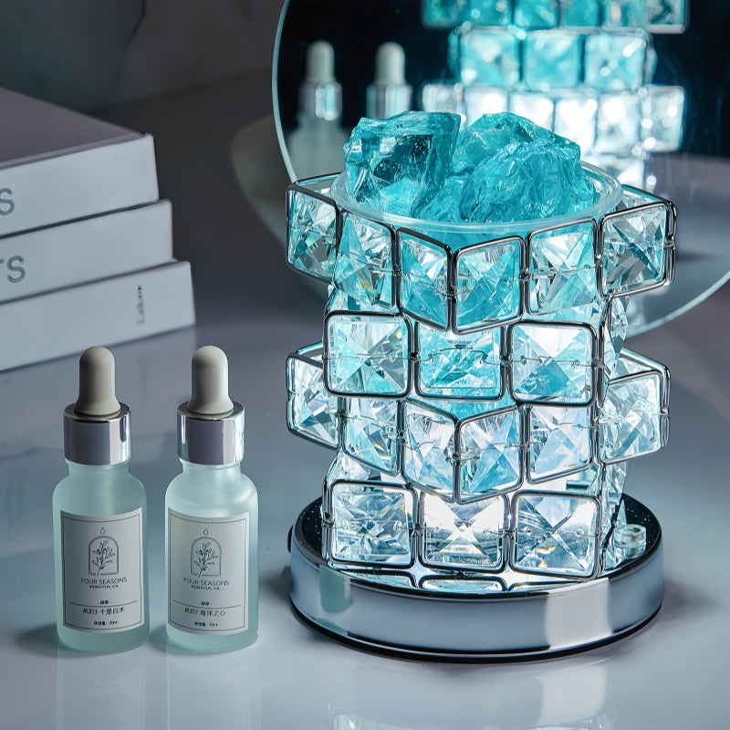 The Luminous Cube: Crystal Diffuser & Ambient Light Set