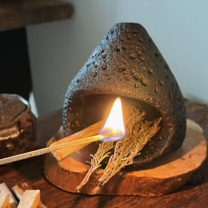 Ceramic Incense Holder & Ritual Burner - Sacred Sanctuary