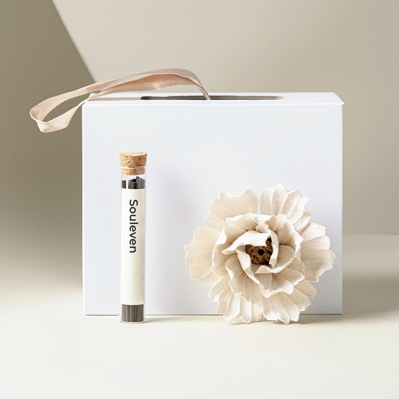 Heritage Porcelain Petal Incense Holder & Oil Diffuser - Blossoms