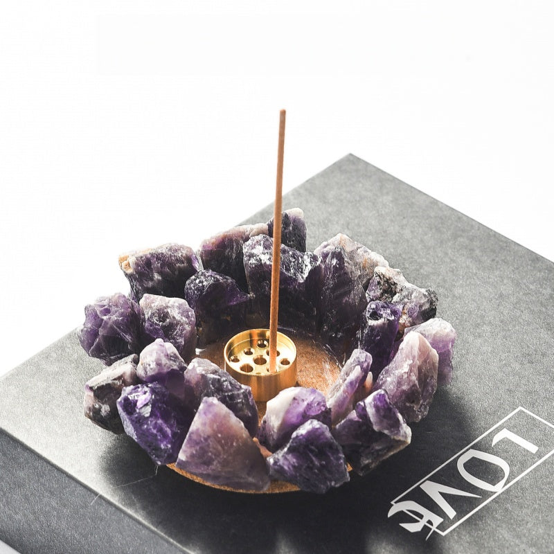 Raw Healing Crystal Incense Stick Holder