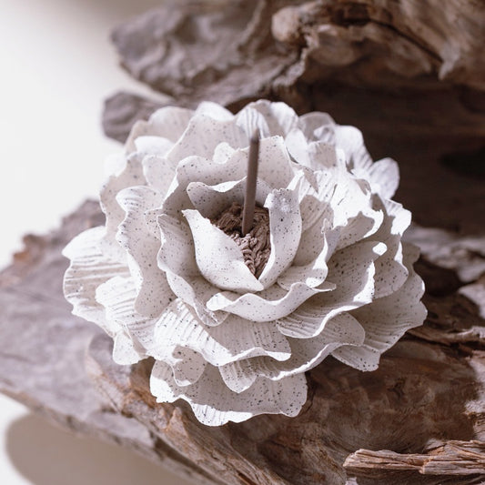 Heritage Porcelain Petal Incense Holder & Oil Diffuser - Blossoms