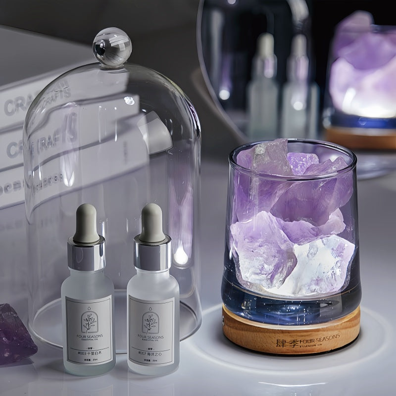 Raw Crystal Diffuser & Ambient Nightlight Set