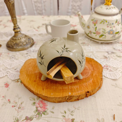 Ceramic Incense Holder & Ritual Burner - Indigo Heritage