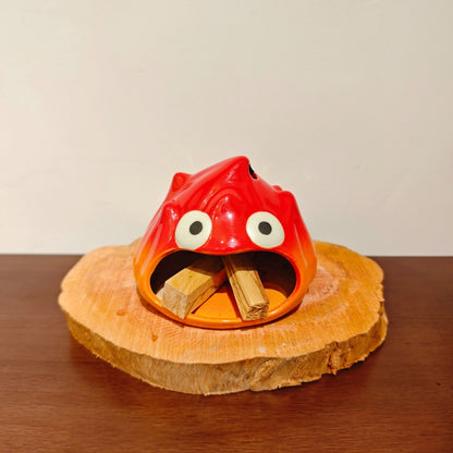 Ceramic Incense Holder & Ritual Burner - Crimson Guardian