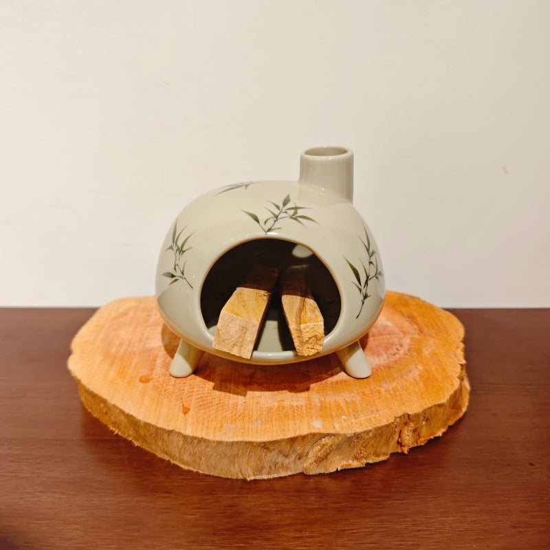 Ceramic Incense Holder & Ritual Burner - Indigo Heritage