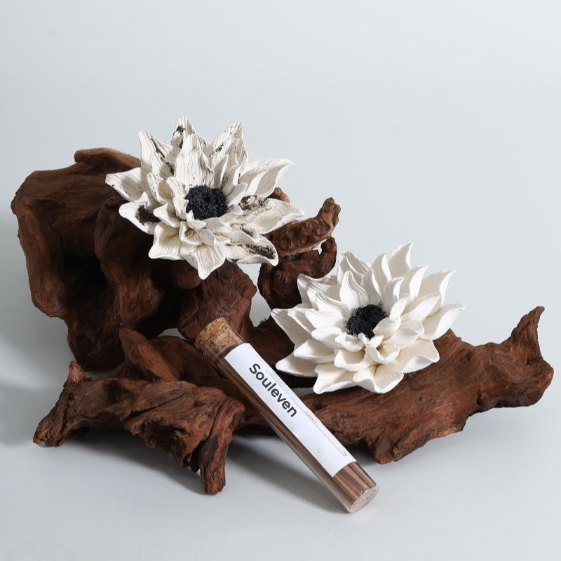 Heritage Porcelain Petal Incense Holder & Oil Diffuser - Lotus