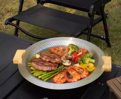 BUERK Tri-Ply Stainless Steel Griddle | Outdoor & Indoor Grill Pan